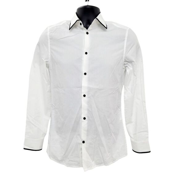 2/$20 H&M White & Black Tone Buttons Down Shirt 100% Cotton Size: XS - Picture 1 of 6